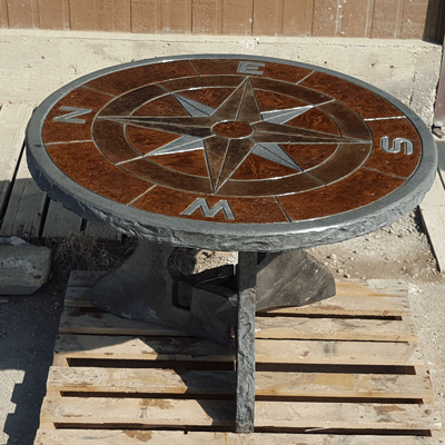 Concrete Compass Table